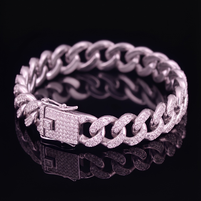 Men's Iced Out Cuban Link Bracelet